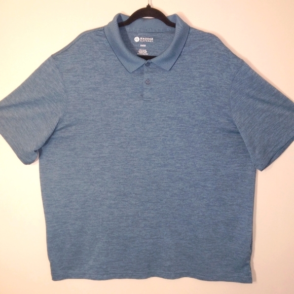 Haagar Clothing Co. Heather Blue Casual Short Sleeve Button Up Size XXL - Picture 3 of 10